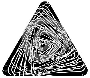 Random, scattered triangles photo
