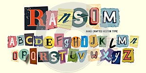 Random Scrap Ransom Note Letters