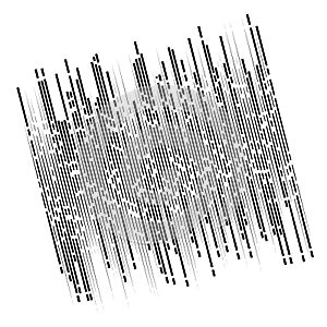 Random segmented lines pattern. dynamic dashed, irregular stripes. abstract geometric design