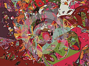 Random shapes-Digital abstract generative  painting artwork