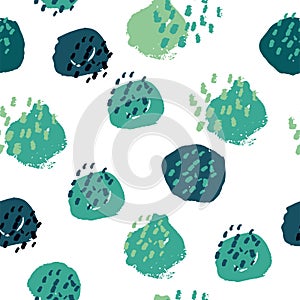 Random speckle dots seamless pattern. Hand drawn splash spray vector texture. Brush painted stains. For print, digital photo