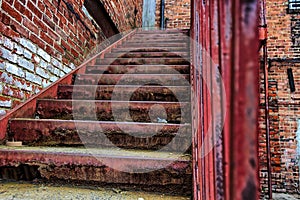 Random steps to a building in Asheville, North Carolina, USA