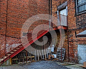 Random steps to a building in Asheville, North Carolina, USA