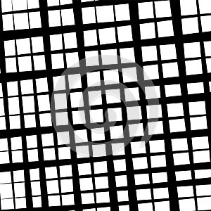 Random tilt, oblique grid, mesh pattern. dynamic slanting intersect lines. abstract grate design. trellis, lattice geometric