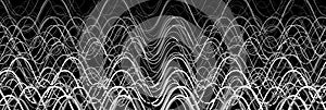 Random wavy, zig-zag lines abstract art texture, background. Sinuous, tangled intersecting, overlapping shapes chaotic composition