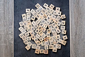 Random wooden letters