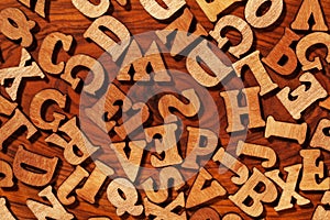 Random wooden letters