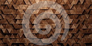 Randomly shifted offset wooden triangles surface background texture, empty floor or wall hardwood wallpaper