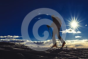 Randonnee ski trails alone