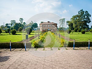 Rang ghar sibsagar assam, is a two-storeyed building which once served as the royal sports-pavilion photo