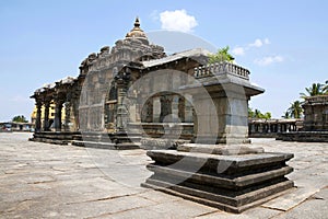 Ranganayaki, Andal, temple situated in the North West to Chennakeshava temple. Belur, Karnataka. View from North West.