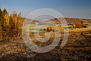 A range of fields in autumn