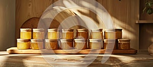 Range of Honey Jars on Table