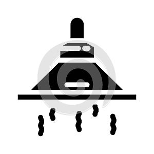 range hood restaurant equipment glyph icon vector illustration