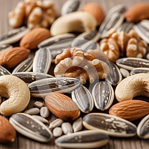 Range from the smooth surface of cashews to the ridged shell of