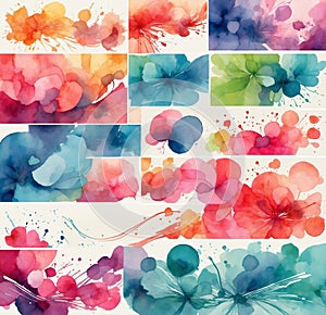 A range of stylistic variations for a web background.