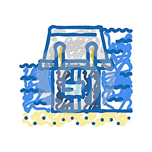 range systems barrages tidal icon doodle illustration