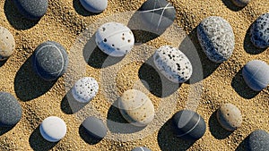 Range from white and speckled to solid gray and black some with