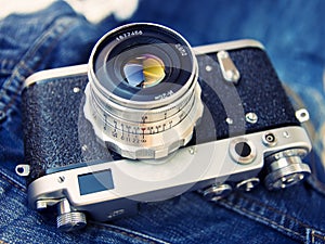 Rangefinder film camera photo