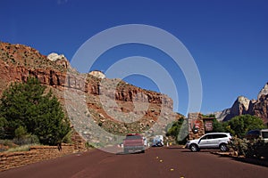 Rangers meet tourists at the entrance