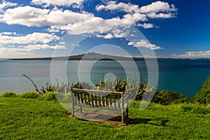 Rangitoto Island and Hauraki Gulf from Devonport, Auckland, New Zealand