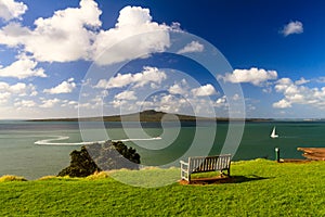 Rangitoto Island and Hauraki Gulf from Devonport, Auckland, New Zealand
