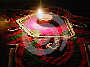 Rangoli and Diya - glorifying beauty and enlightment