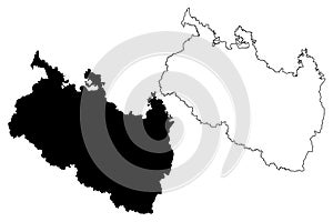 Rangpur Division map vector