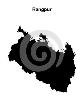 Rangpur outline map