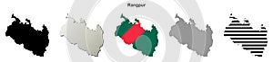 Rangpur outline map