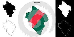 Rangpur outline map