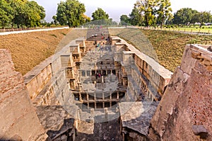 Rani ki vav an intricately constructed stepwell in Patan, Gujarat.