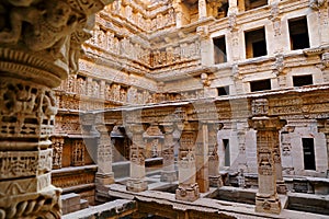 Rani ki vav, an stepwell on the banks of Saraswati River in Patan. A UNESCO world heritage site in India