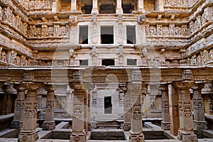 Rani ki vav, an stepwell on the banks of Saraswati River in Patan. A UNESCO world heritage site in India