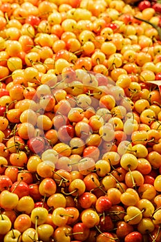 Ranier Cherries in Market