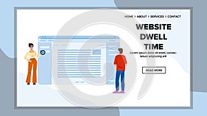 rank websie dwell time vector photo