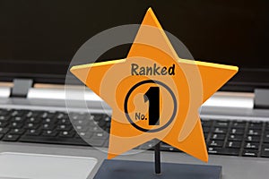 Ranked Number 1 sign on Yellow Star