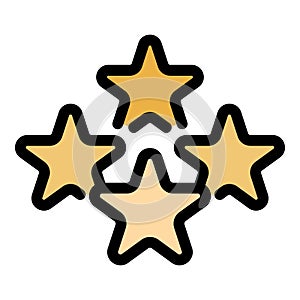 Ranking premium stars icon vector flat