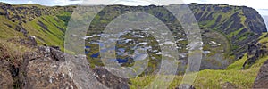 Rano Kau and its Crater on Rapa Nui