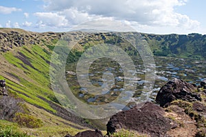 Rano Kau volcano, Easter island (Chile)