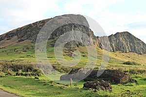 Rano Raraku & Moais, Easter Island photo