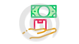 ransom for money at pawnshop Icon Animation