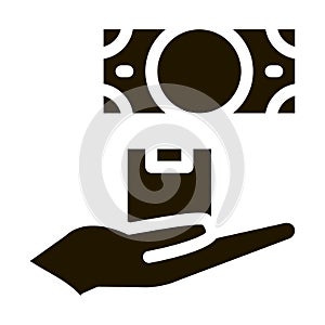 ransom for money at pawnshop icon Vector Glyph Illustration
