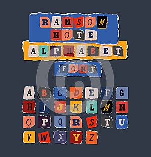 ransom note alphabet font card