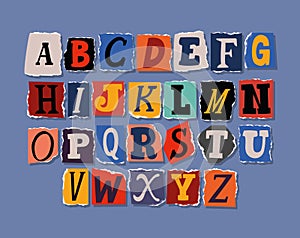 ransom note alphabet font cartel