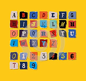 ransom note alphabet font image