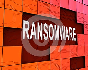 Ransom Ware Extortion Security Risk 3d Rendering