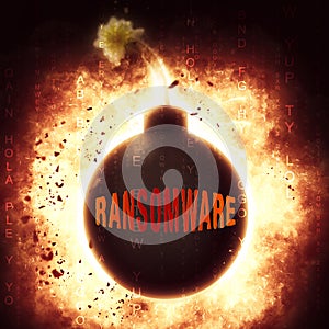 Ransom Ware Extortion Security Risk 3d Rendering