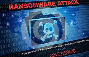 Ransomware attack malware hacker around the world background