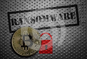 Ransomware bitcoin concept